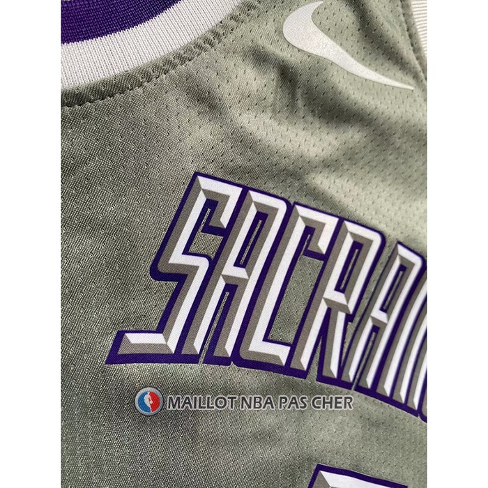 Maillot Enfant Sacramento Kings De'aaron Fox NO 5 Ville 2022-23 Gris